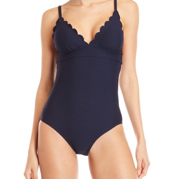 kate spade Other - NAVY Kate Spade Marina Piccola Scalloped One Piece